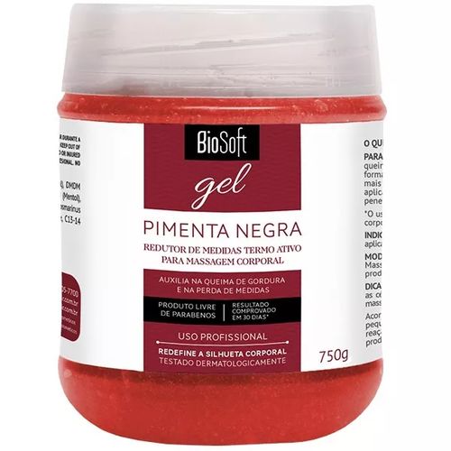 Tudo sobre 'Gel Redutor de Medidas Pimenta Negra 750g'