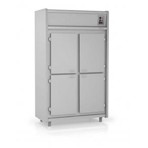 Geladeira/Refrigerador Comercial com Controlador Inteligente 4 Portas Cega Chapa Cinza GRCE-4P Gelopar Gelopar