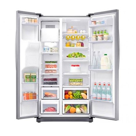 Geladeira Refrigerador Samsung 501 Litros 2 Portas Frost Free Rs50n3413s8 Inox - 220V