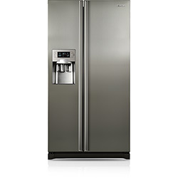 Geladeira / Refrigerador Side By Side Samsung RS21HDUPN2\\XAZ - 524 Litros - Dispenser na Porta - Platinum