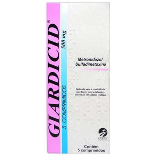 Giardicid 500mg - 5 Comprimidos