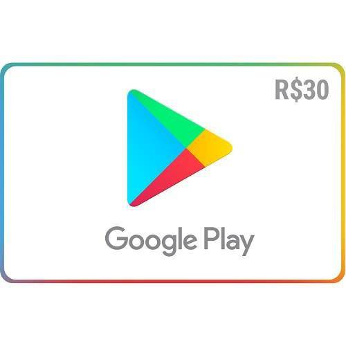 Tudo sobre 'Gift Card Digital Google Play R$ 30 Recarga'
