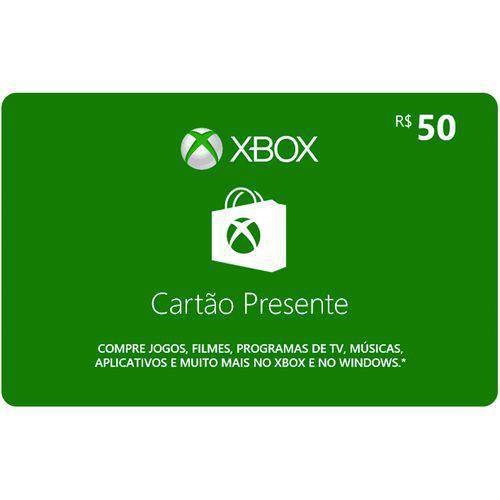 Tudo sobre 'Gift Card Digital Xbox Cartão Presente R$ 50'