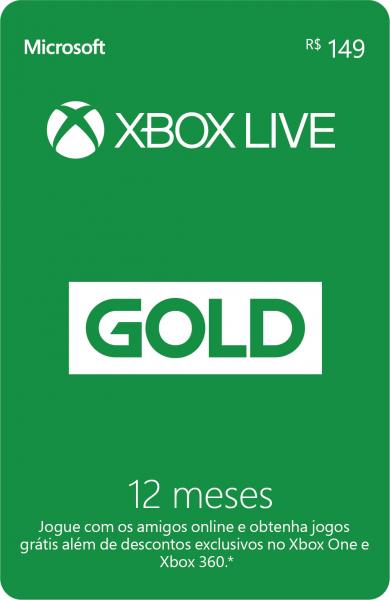 Gift Card Xbox Live - 12 Meses - Microsoft