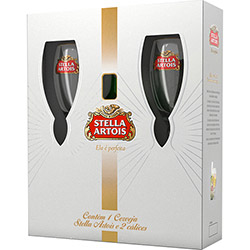 Tudo sobre 'Gift Pack Stella Artois com 1 Garrafa e 2 Cálices'