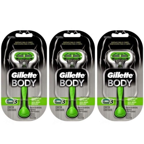 Gillette Body Aparelho de Barbear C/1 (kit C/03)