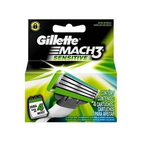 Gillette Mach3 Sensitive Carga - 4 Unidades