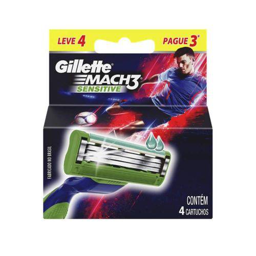 Tudo sobre 'Gillette Mach3 Sensitive Carga Futebol C/4'