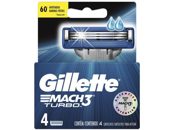 Tudo sobre 'Gillette Shave Care Mach3 Turbo - Cartucho de Barbear 4 Peças'