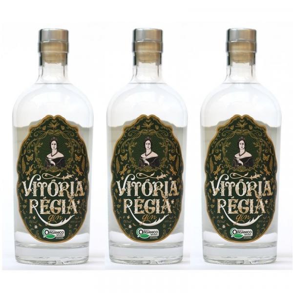 Gin Nacional Vitória Régia 750ml 03 Unidades - Vitoria Regia