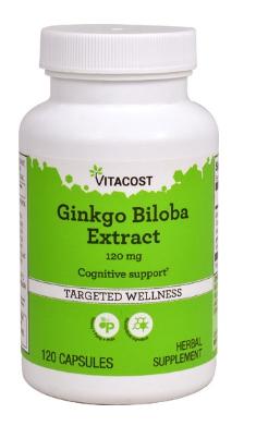 Ginkgo Biloba 120mg - 120 Cápsulas - Vitacost