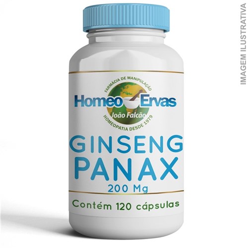 Ginseng Panax 200Mg - 120 Cápsulas