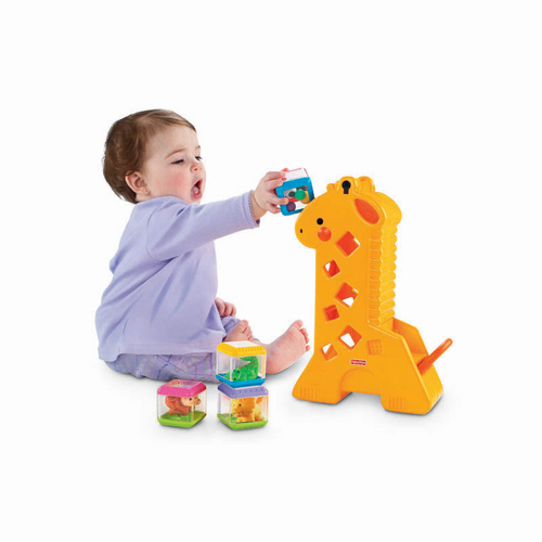 Girafa Com Blocos Peek A Blocks Fisher Price - Mattel