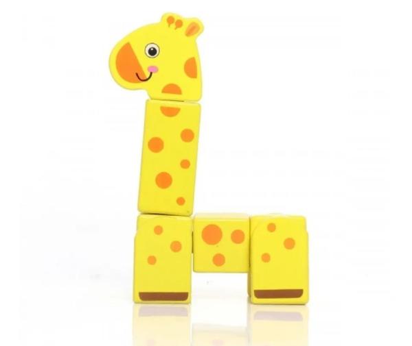 Girafa em Blocos de Madeira - Dican