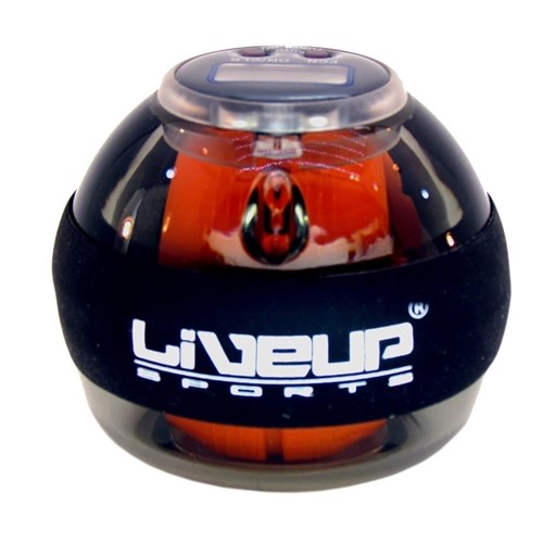 Giroscópio Powerball Liveup Digital com Display Led - Fumê com Laranja