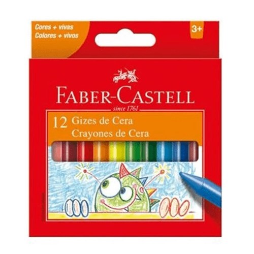 Giz de Cera 12 Cores 141012N-Faber Castell