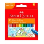 Giz de cera - 141012N - com 12 cores - Faber-Castell