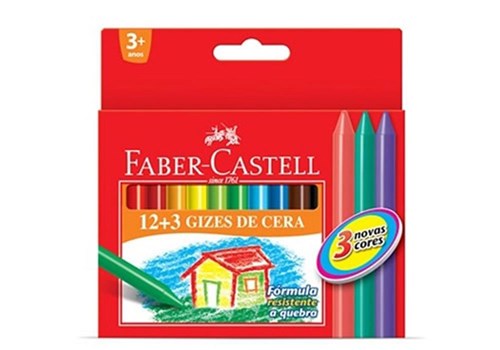 Giz de Cera 15 Cores Faber-Castell