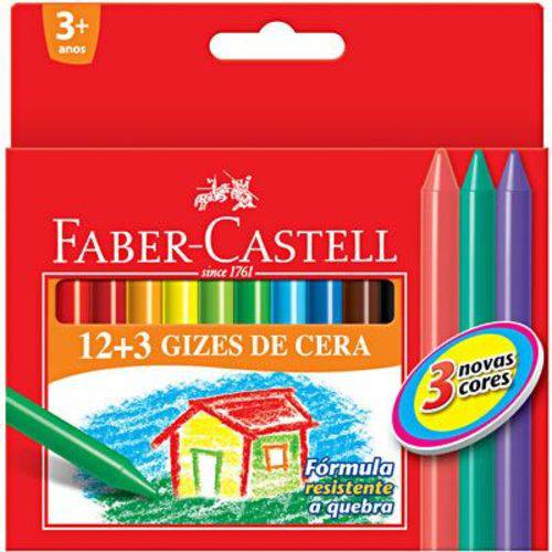 Giz de Cera 15 Cores Faber Castell