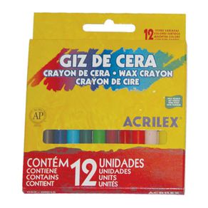 Giz de Cera com 12 Cores 48 Gr Acrilex