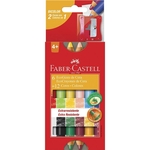 Giz De Cera Ecogiz C/12 Cores Bicolor Faber Castell
