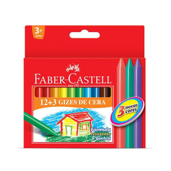 Giz de Cera Faber Castell Curtom 015 Cores 141015