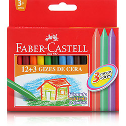 Giz de Cera Fino 15 Cores - Faber-Castell