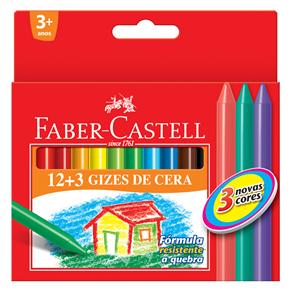 Giz de Cera Fino Faber Castell HT141015 - 15 Cores