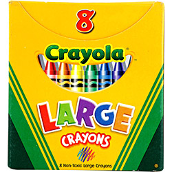 Giz de Cera Grande - 8 Cores - Crayola
