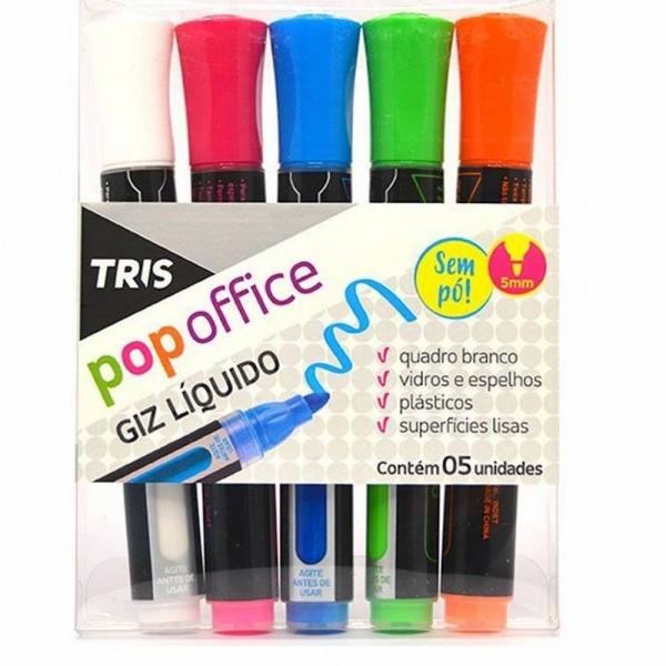 Giz Líquido Tris Pop Office - 5 Cores