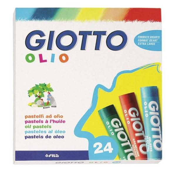 Giz Pastel Oleoso Giotto Olio 11 Mm 24 Cores