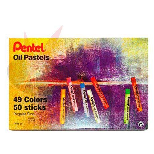 Giz Pastel Oleoso para Desenhar Pentel - 49 Cores