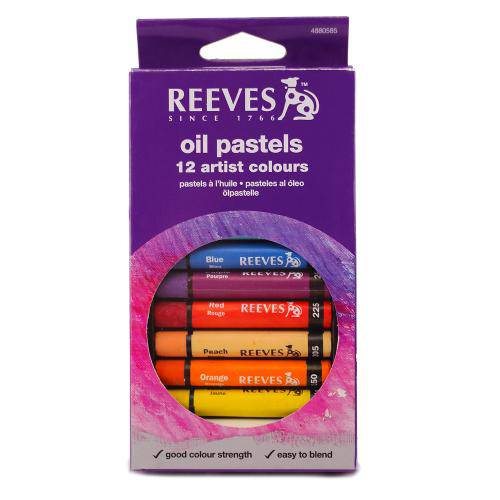 Giz Pastel Oleoso Reeves com 12 Cores - 4880585