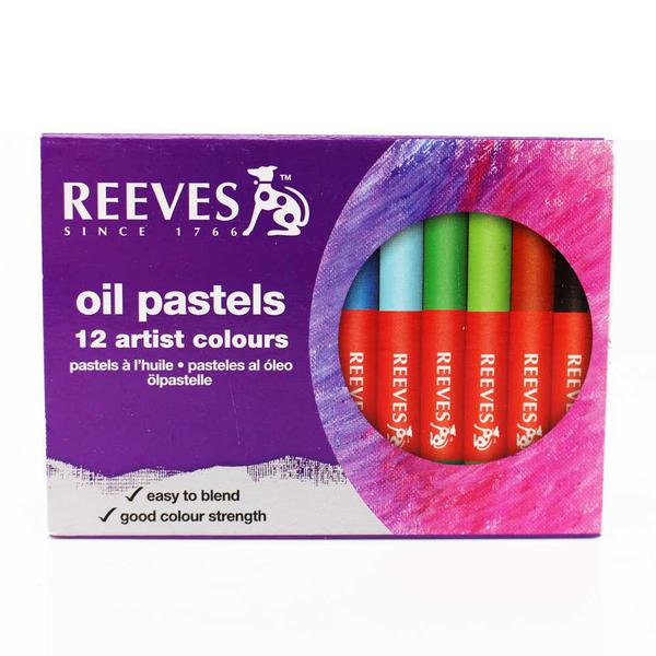 Giz Pastel Oleoso Técnico Reeves com 12 Cores - 4880080