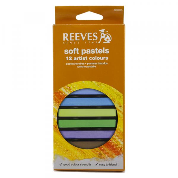 Giz Pastel Seco Reeves com 12 Cores - 8790125 - REEVES