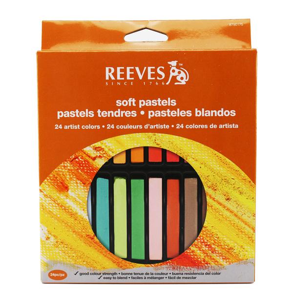 Giz Pastel Seco Reeves com 24 Cores - 8790125 - REEVES