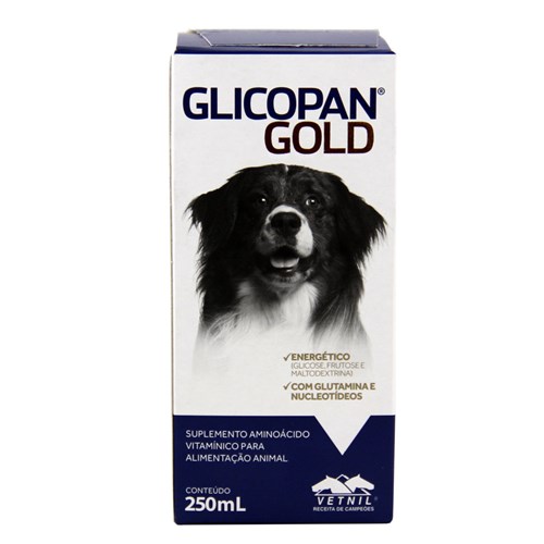 Glicopan Gold 250ml Vetnil Suplemento para Animais
