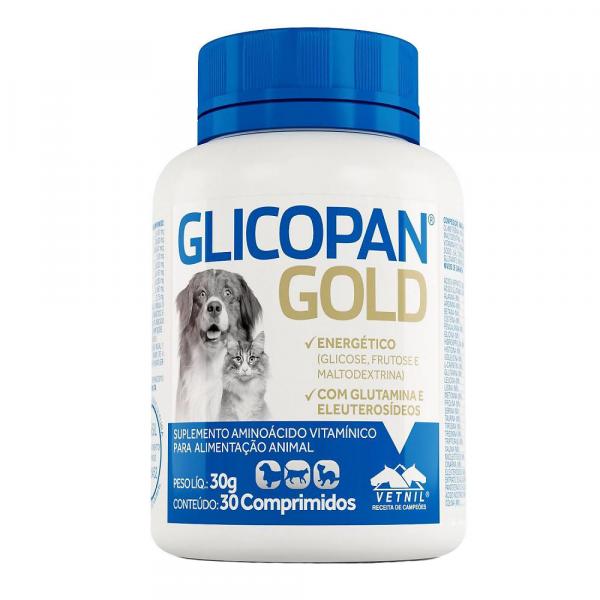 Glicopan Gold para Cães Vetnil 30 Comprimidos
