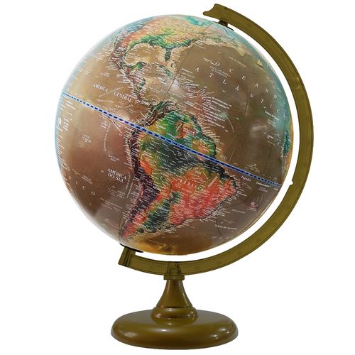 Globo Terrestre Físico e Histórico 30 Cm- com um Mapa Mundi