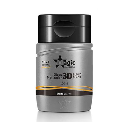 Gloss Matizador 3D Blond Black Efeito Grafite 100ml - Magic Profissional