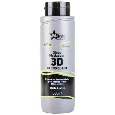 Gloss Matizador 3D Blond Black Efeito Grafite Magic Color Gloss Matizador 500ml