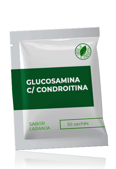 Glucosamina com Condroitina 30 Sachês Sabor Laranja