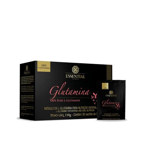 Glutamina Caixa com 30 Sachês Essential Nutrition
