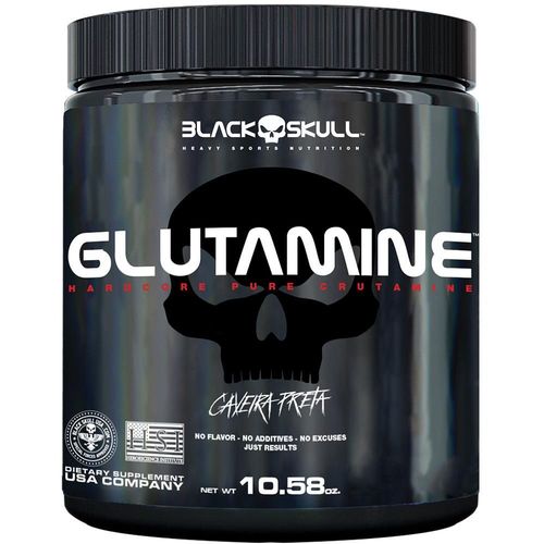 Glutamina Caveira Preta - 500g - Black Skull