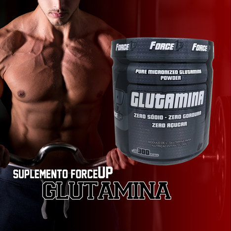 Glutamina Glutamine Suplemento Alimentar 300G Forceup
