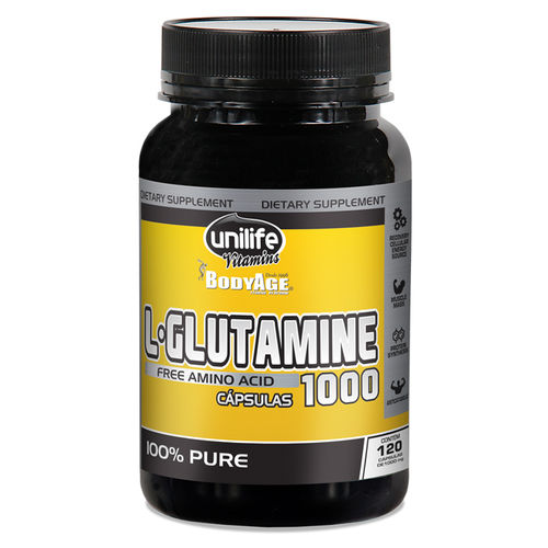 Glutamina Pura 120 Cápsulas Unilife
