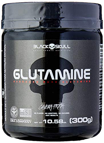 Glutamine - 300g Sem Sabor - Black Skull, Black Skull