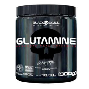 Glutamine - Caveira Preta - 300g - Black Skull