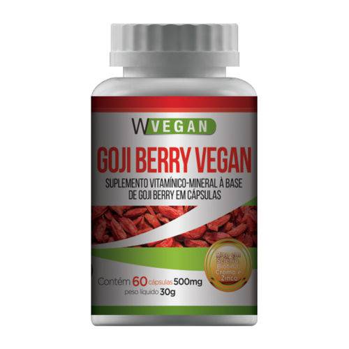 Tudo sobre 'Goji Berry 500mg 60 Capsulas Vegan'