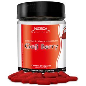 Goji Berry com Café Verde e Picolinato de Cromo - Nitech Nutrition - Sem Sabor - 60 Cápsulas